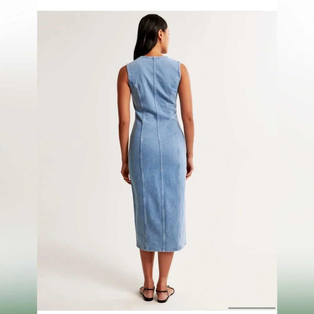 Abercrombie & Fitch Blue Midi Dress - Picture 2 of 16